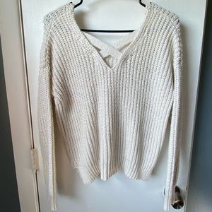 White Cropped Sweater